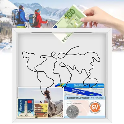 Adventure Archive Box Travel Memory Tickets Wood Frame Collection Storage Box  • £9.99