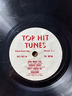 Top Hit Tunes 78 Rpm Vintage 1950's Vinyl Records • $9.95