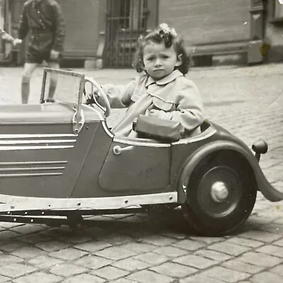 $12.99 • Buy Vintage 1962 Child Plays In Miele Toy Car Ulanow Poland Real Photograph P4141