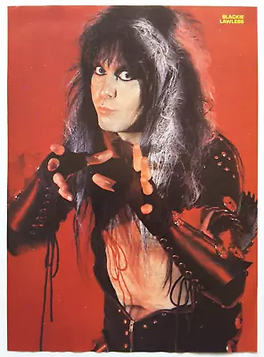 W.a.s.p. Wasp Blackie Lawless Vintage 1980's Magazine Pinup Poster Clipping • $9.95