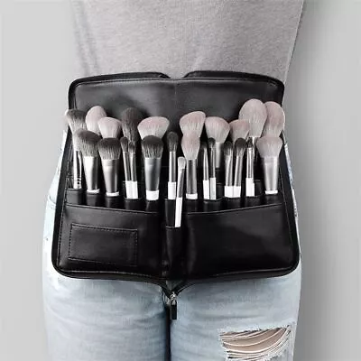 Multi Function Cosmetic Bag - Large Capacity Makeup Brush Black Belt Waist Bags • $33.99