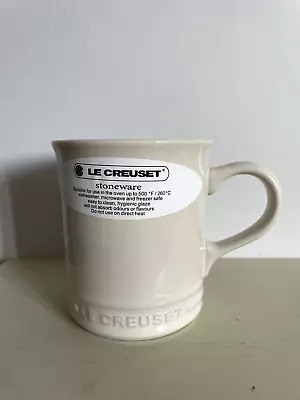 Le Creuset Stoneware Coffee Mug 400ml In Creme New • £15.99