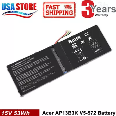 New AP13B3K AP13B8K Battery For Acer Aspire V5 V5-572 V7 V7-482 M5 M7 R7 Series • $24.39