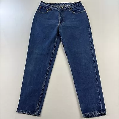 Vintage Jordache Womens Jeans Sz 13/14 (32x29) High Waist Blue Denim Tapered Leg • $16.88