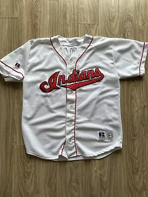 Vintage 90s Cleveland Indians Omar Vizquel #13 Russell Athletic Authentic Jersey • $64.99