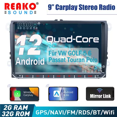 Android 12 Car Stereo Radio GPS Head Unit CarPlay For VW Jetta MK5/6 GTI Amarok • $146.99