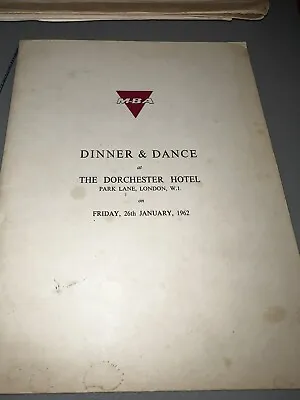 Martin Baker Aircraft 1962 Dinner & Dance Program Ejection Seat Celebration • $1000