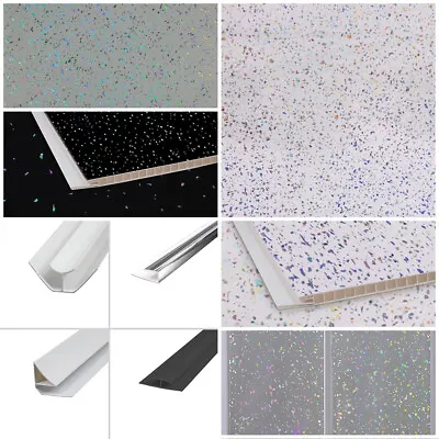 £14.99 • Buy Bathroom Sparkle Panels & Trims Shower Wet Wall Kitchen Cladding PVC Ceiling 5mm