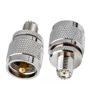 2 PCS Mini-UHF Female To UHF PL259 Male RF Coaxial Adapter USA Stock~ • $9.89