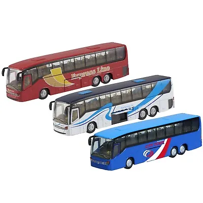 Teamsterz City Coach Airport Bus DieCast Toy Model Vehicles Kids Birthday Gift • £8.95