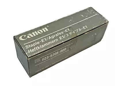 NEW Box Of 3 Canon STAPLE - E1 Cartridges For Copier  Code F23-5705-000 • $10.95