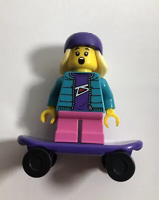 £5.99 • Buy Lego Minifigure - Skater Girl With Purple Helmet And Skateboard, Item Cty1230