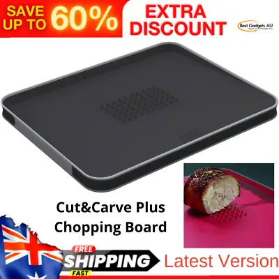 $38.27 • Buy Joseph Joseph Large Cut And Carve Plus Multi-Function Chopping Board, Black