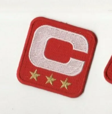 $14.99 • Buy NFL 2019 SEASON CAPTAIN'S JERSEY 3-⭐⭐⭐-STAR WHITE Captains C-PATCH RED Iron-on