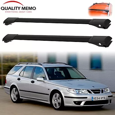 For Saab 9-3 Wagon/Estate 2005-2011 Roof Rack Cross Bars Black Roof Bar 2pcs • $123.67