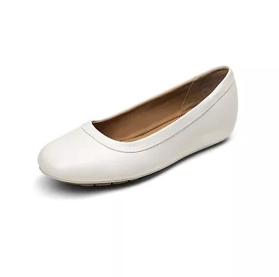 Women Ballet Flat Shoes Low Wedge Round Toe Comfort Work Slip On Flat Shoes • $14.99