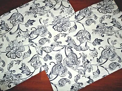 Ikea Junimagnolia Blue & White Floral Magnolias (2) Standard Pillow Shams 20x30 • $26.40