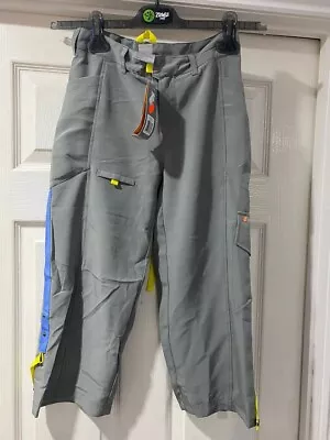 Grey Zumba Fitness Pants Gym Dance Trousers Crop NEW Size 6 XS • £8.99