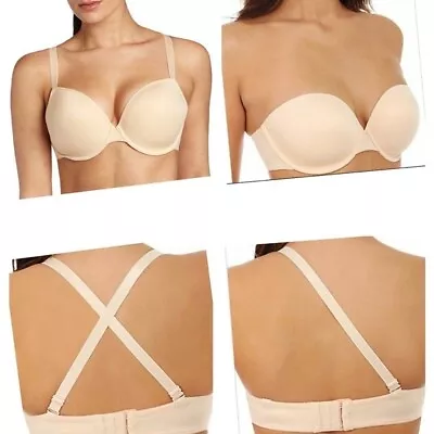 Panache Superbra Porcelain Nude 30G T-Shirt Moulded Strapless Convertible Bra • £5.99