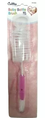 Baby Bottle Brushes  2 In1  Newborn Teat Cleaning Sterilising Feeding Brush Pink • £3.35