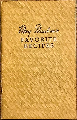 Mary Dunbar's Favorite Recipes - Vintage JEWEL TEA CO Cookbook  • $5.95