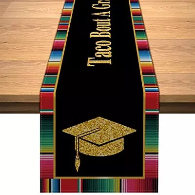 Linen Mexico Fiesta Graduation Table Runner Class Of 2022 Congrats Grad Party Ki • $14.46