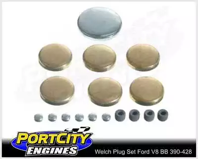 Welch Welsh Brass Core Plug Kit Set For Ford V8 BB 390 410 427 428 WPK-F390 • $52.95