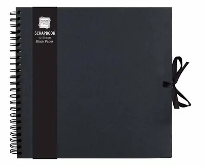 Large 40 Sheets DIY Scrapbooking Scrapbook Photo Album Hardcover Book - Black • £9.99