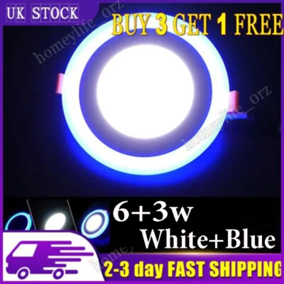 £5.99 • Buy LED Ceiling Light Recessed Ultra Slim Panel Down Lights Round Bathroom Spot Lamp