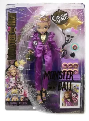 Monster High Clawdeen Wolf Doll In Monster Ball Party Fashion W/ Accessories NIB • $18.95