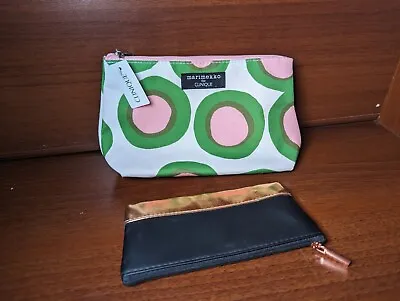 MARIMEKKO For CLINIQUE Circle Dot Pink Green Makeup Cosmetic Bag + Extra • $17.49