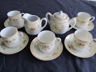 Vintage Made In Occupied Japan Tea Set Cream & Sugar 5 Tea Cups • $28