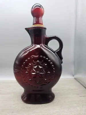 Vintage Wheaton Ruby Red Decanter Bottle With Stopper Top • $16.99