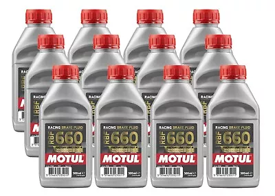 Motul DOT4 RBF 660 FACTORY LINE 6L FullySynthetic Racing Brake Fluid 12 X 0.5L • $247.95