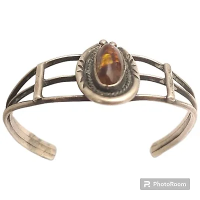 Arizona FIRE AGATE VINTAGE NATIVE AMERICAN NAVAJO STERLING SILVER BRACELET  • $165