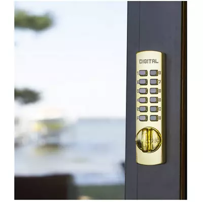 Lockey C150BB Keyless Entry Sliding Patio Door Mechanical Deadbolt Bright Brass • $75