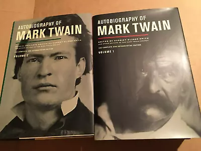 RARE 1ST ED. 2 AutobiographIes Of Mark Twain Vol. 1-2 Authoritative Book HC MINT • $68.95