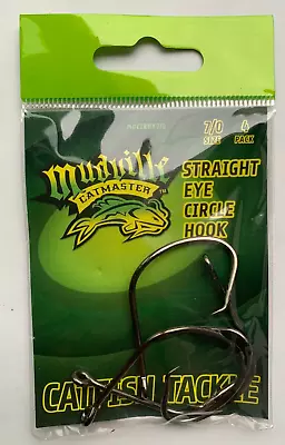 10 Packs Mudville Straight Eye Circle Hooks Size 7/0 (40 Hooks Total) • $13.99