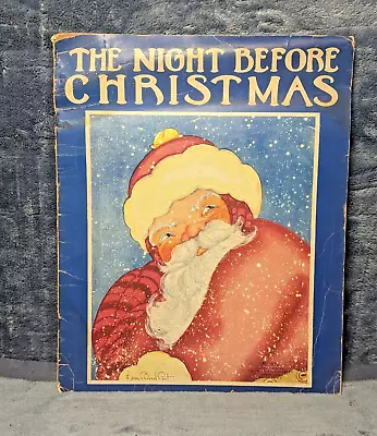 Vintage 1936 THE NIGHT BEFORE CHRISTMAS Book Fern Bisel Peat Art Saalfield U.S.A • $21.99