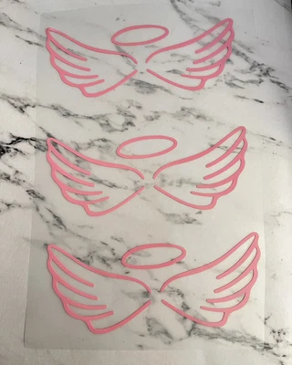 £3 • Buy Pink Angel Wings Memorial Vinyl Decal Stickers Set Of 3
