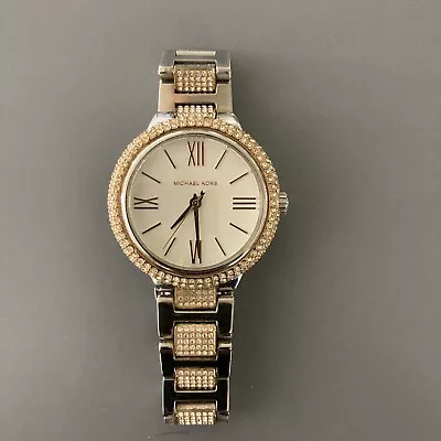 MICHAEL KORS Ladies Diamante  Gold Bracelet Wristwatch MK-4461 • $25