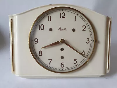 Vintage MAUTHE Ceramic Kitchen Clock. 8 Day Movement Working No Key • $80