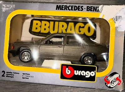 BBURAGO MERCEDES BENZ 190E 190 E DIECAST MODEL CAR Silver  COD 0105 • $29.99