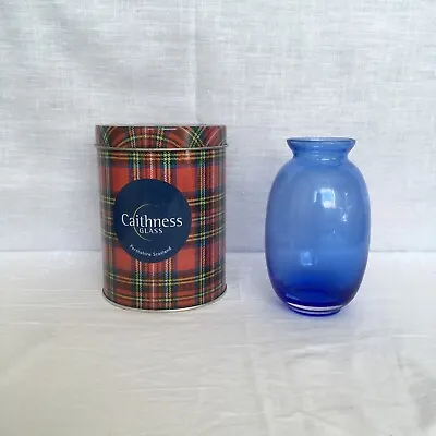 Caithness Glass Saphire Piper Vase Handmade For Dartington Crystal 13.7 Cm Tall • £10.50
