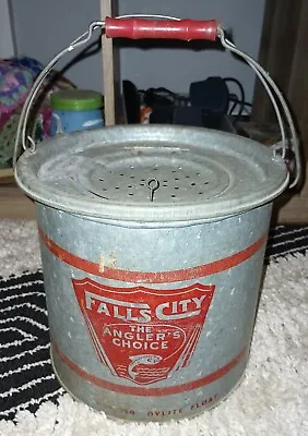 Vintage Falls City “THE ANGLER'S CHOICE” Bait/Live Catch Bucket 1950s 60s  • $24.90