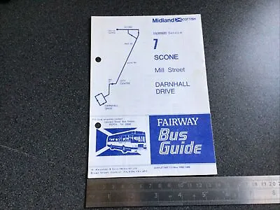 £5 • Buy Midland Scottish Bus Group Route 7 Timetable May 1982 Scone Perth City Marks