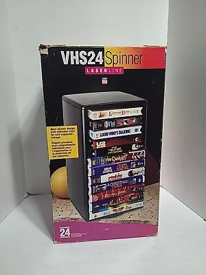 Laserline 24 Clamshell VHS Tape Storage Shelf Media Rack Rotating W/ Box  • $59.95