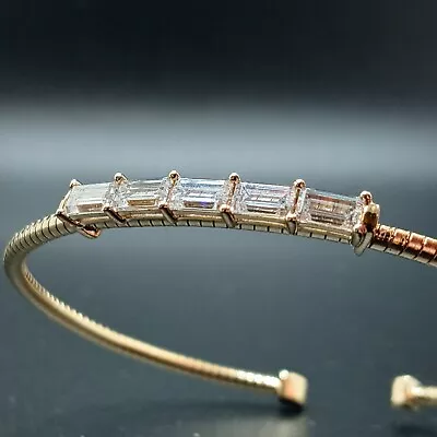 Nadri Womens Flexi Cuff Bracelet Gold Tone Cubic Zirconia • $30