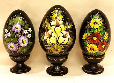 Collectible Handmade Painted Easter Eggs Vintage 1975 USSR RUSSIA • $49.98