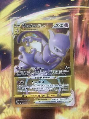 Mewtwo VSTAR 86/78 Secret Rare Gold Pokemon GO Set Pokemon TCG Near Mint • $15.99